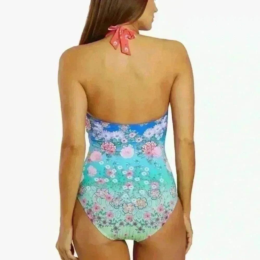 NWT Johnny Was Rainbow Color Blast Twist Keyhole
One Pc Swimsuit Sz M - Picture 7 of 12